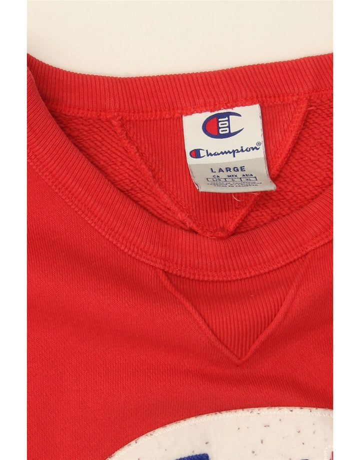 Ανδρικό Φούτερ Champion Graphic Jumper Μεγάλο κόκκινο βαμβακερό