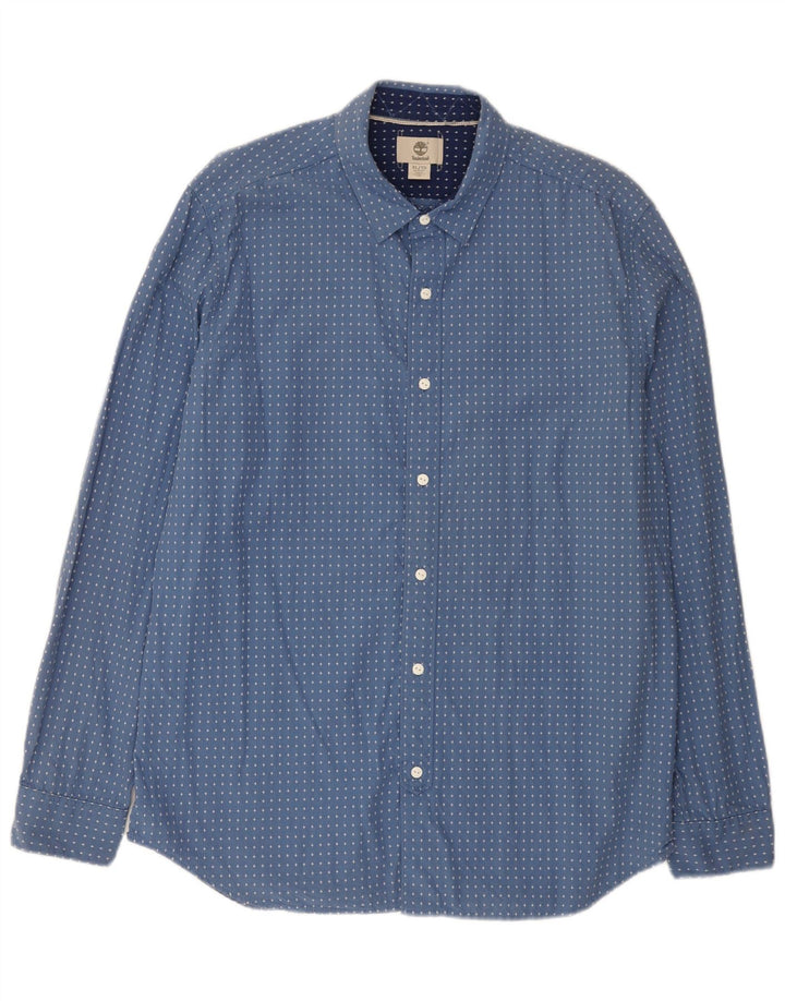 Ανδρικό πουκάμισο Timberland Abstract Pattern Slim Fit XL Μπλε βαμβακερό