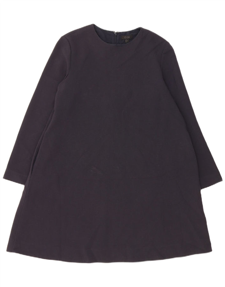 Cos Γυναικείο μακρυμάνικο φόρεμα A-Line EU 38 Medium Navy Blue Polyester