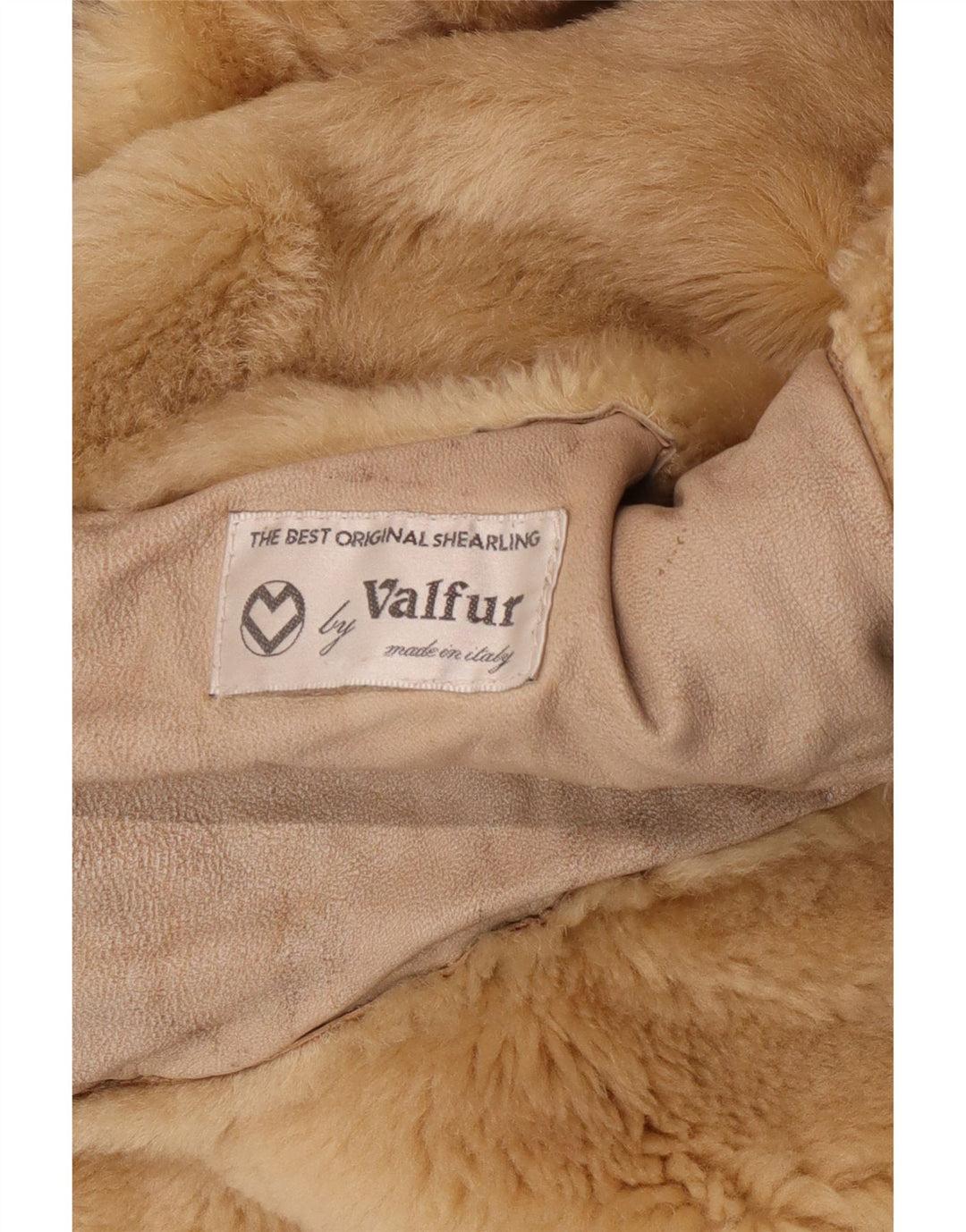 Vintage γυναικείο παλτό Shearling UK 14 Medium Beige Shearling