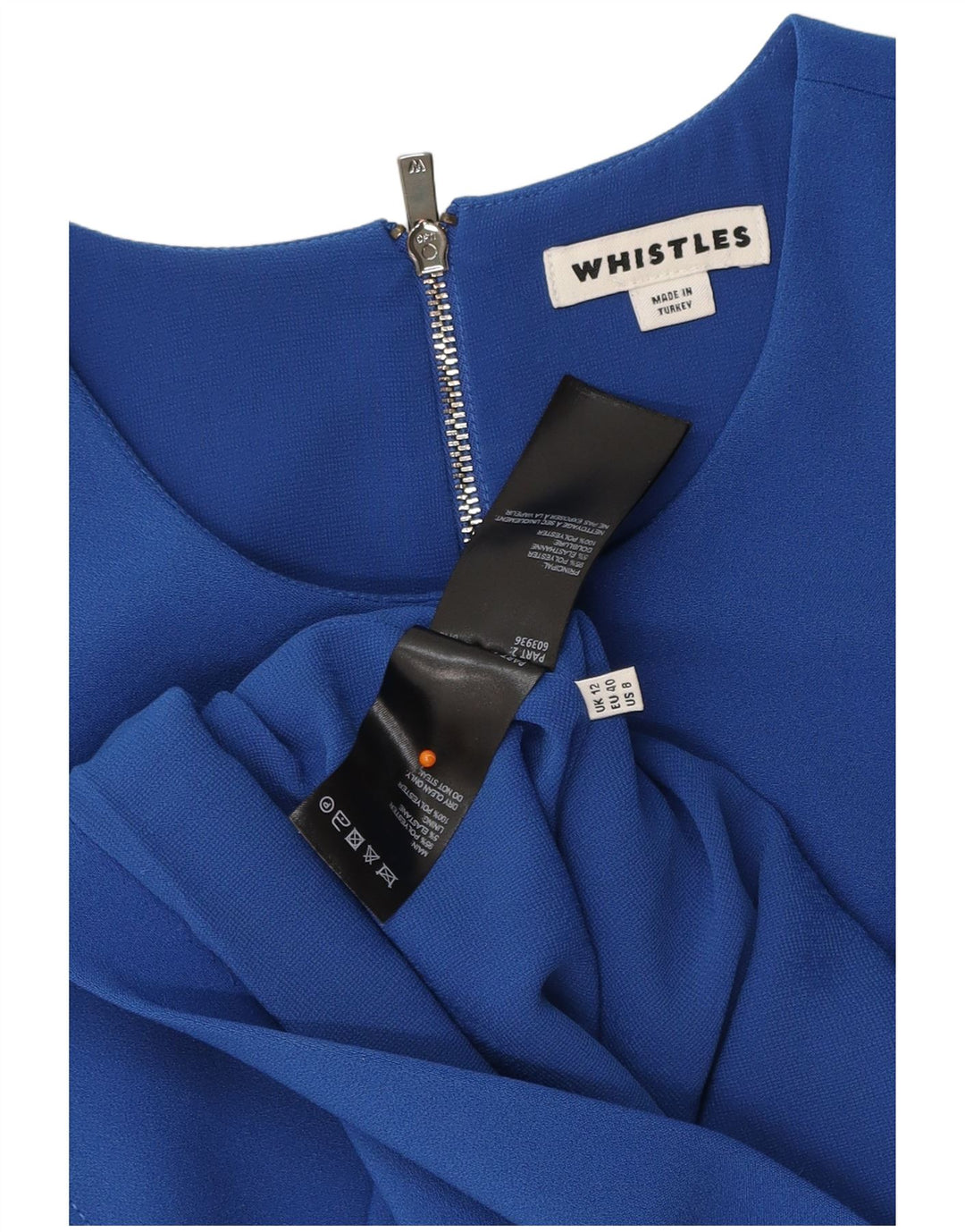 WHISTLE Γυναικείο φόρεμα A-Line UK 12 Medium Blue Polyester