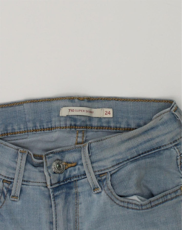 LEVI'S Womens 710 Skinny Jeans W24 L29 Blue Cotton | Vintage Levi's | Thrift | Second-Hand Levi's | Used Clothing | Messina Hembry 