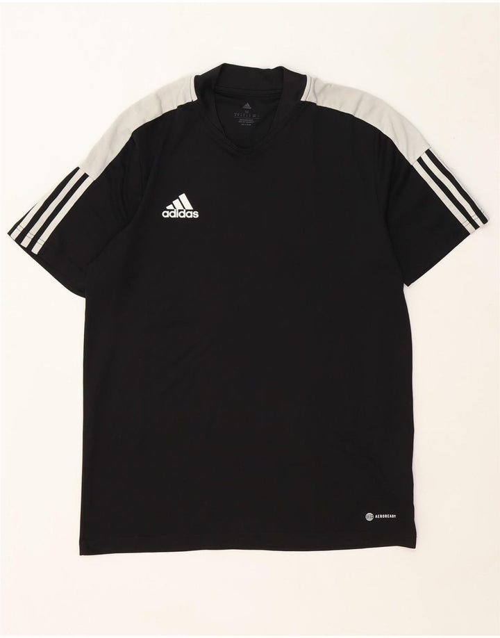Adidas Ανδρικό T-Shirt Aeroready Top Medium Black Colourblock Polyester