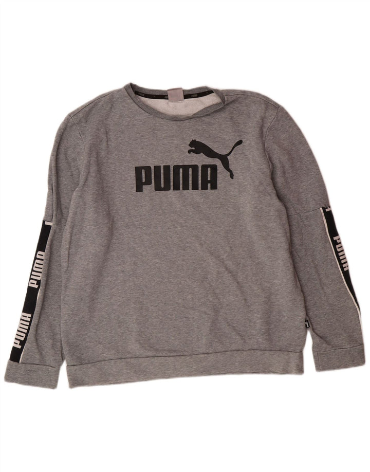 Ανδρικό γραφικό φούτερ PUMA Jumper Μεγάλο γκρι χρώμα, βαμβακερό