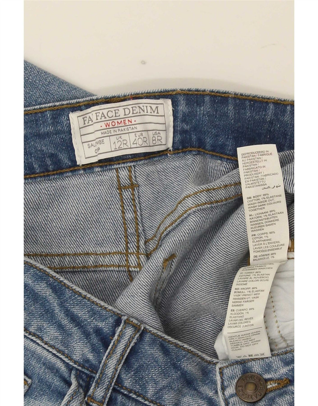 Fat Face Γυναικείο Cropped Jeans UK 12 Medium W32 L23 Blue Cotton