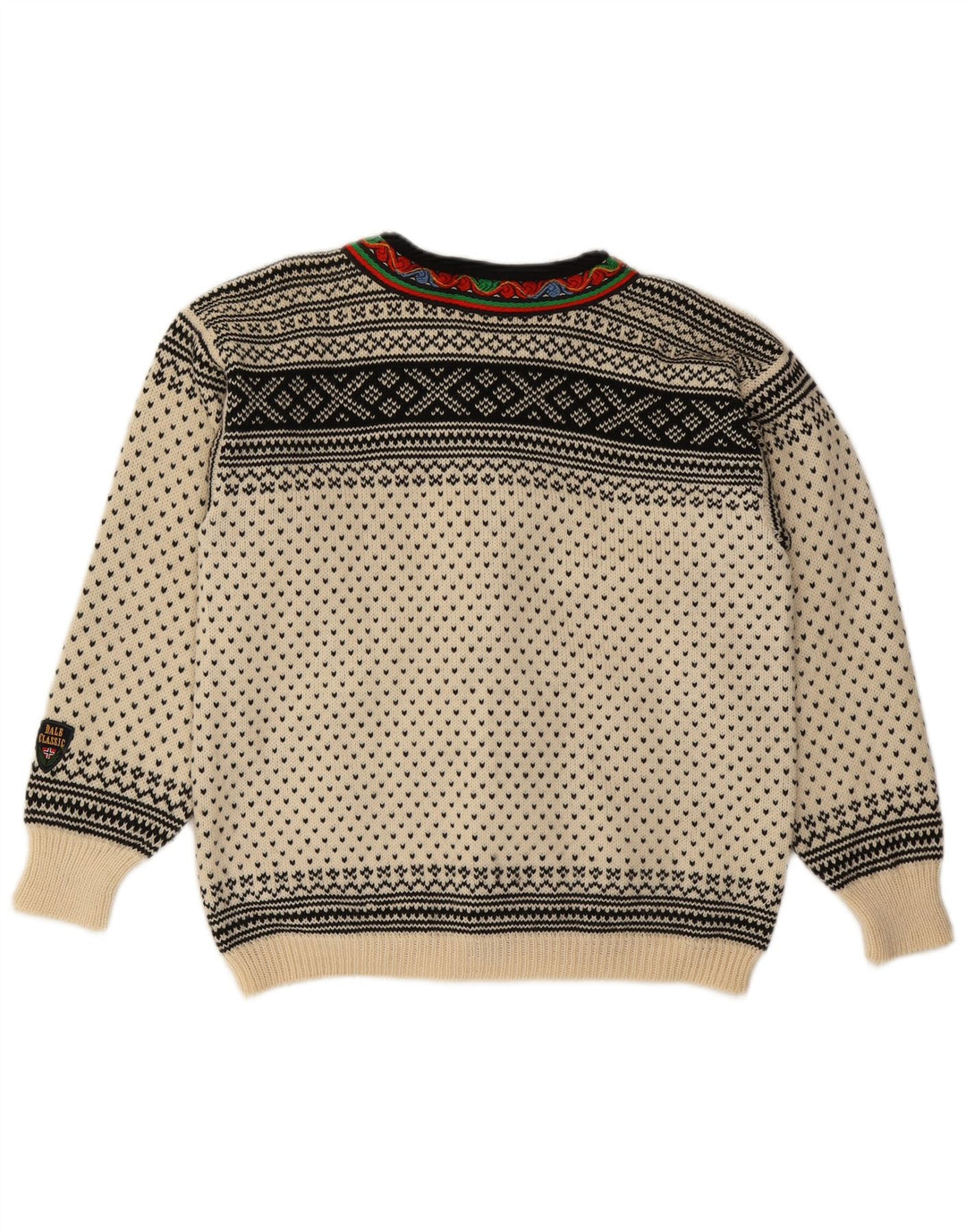 DALE OF NORWAY Γυναικείο πουλόβερ ζακέτα UK 14 Medium Off White Fair Isle