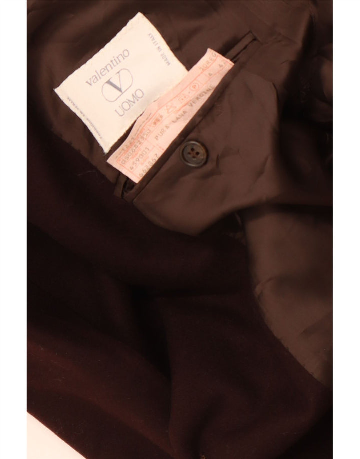 Valentino Ανδρικό τζάκετ Blazer 2 κουμπιών IT 50 μεγάλο καφέ μαλλί