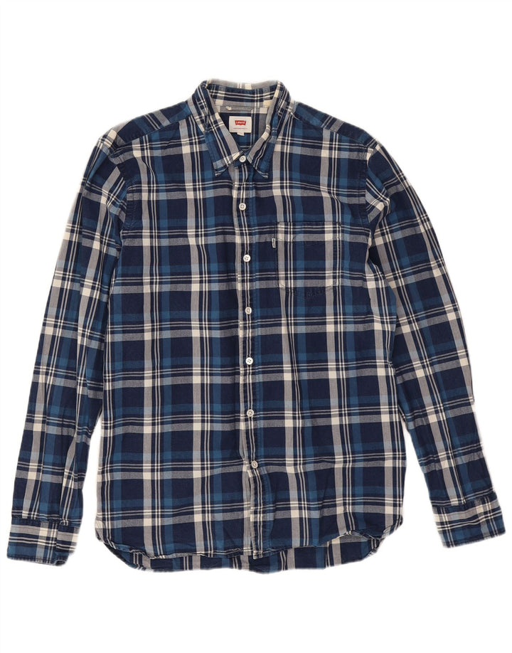Ανδρικό πουκάμισο Levi's Medium Navy Blue Check Cotton