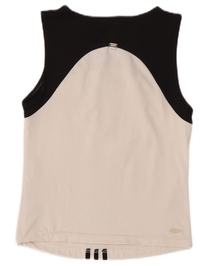 Adidas Γυναικείο Crop Vest Top UK 12 Medium White Colourblock Polyester