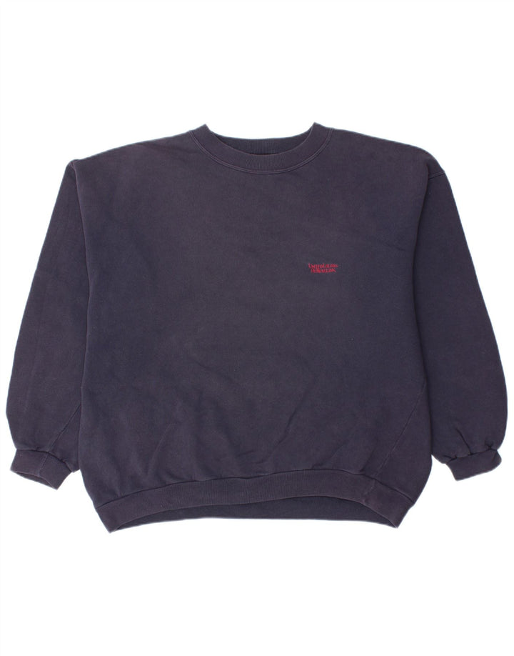 BENETTON Γυναικεία φούτερ υπερμεγέθη Jumper UK 14 Medium Navy Blue Cotton