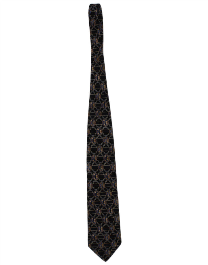 Valentino Ανδρική γραβάτα Cravatte One Size Navy Blue Geometric Silk Designer