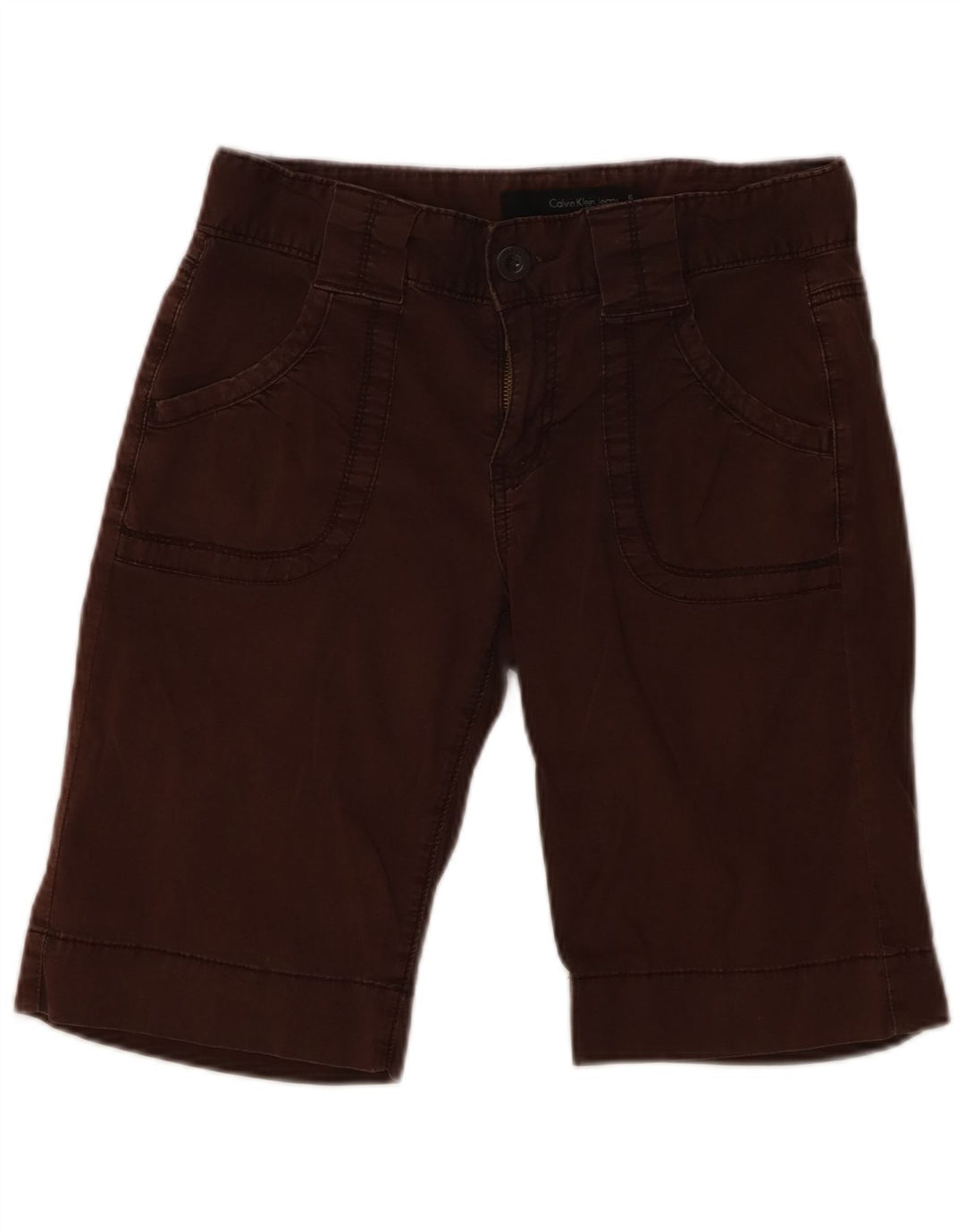 Γυναικείο casual σορτς CALVIN KLEIN US 6 Medium W28 Καφέ βαμβακερό