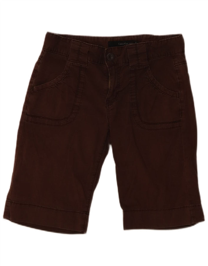 Γυναικείο casual σορτς CALVIN KLEIN US 6 Medium W28 Καφέ βαμβακερό