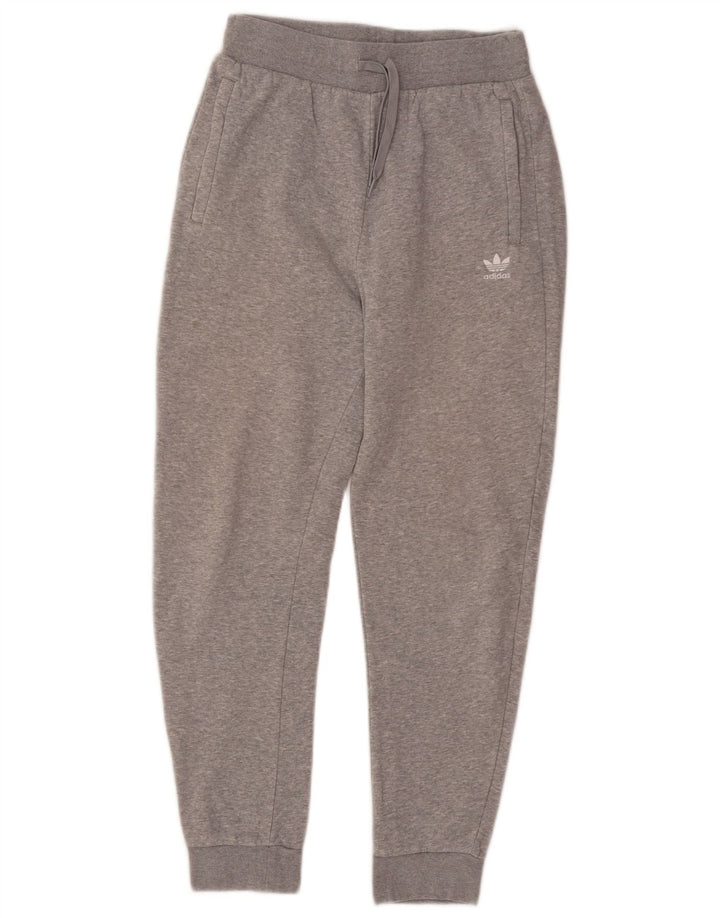 Γυναικεία αθλητική φόρμα Adidas Παντελόνι Joggers UK 12 μεσαίο γκρι βαμβακερό