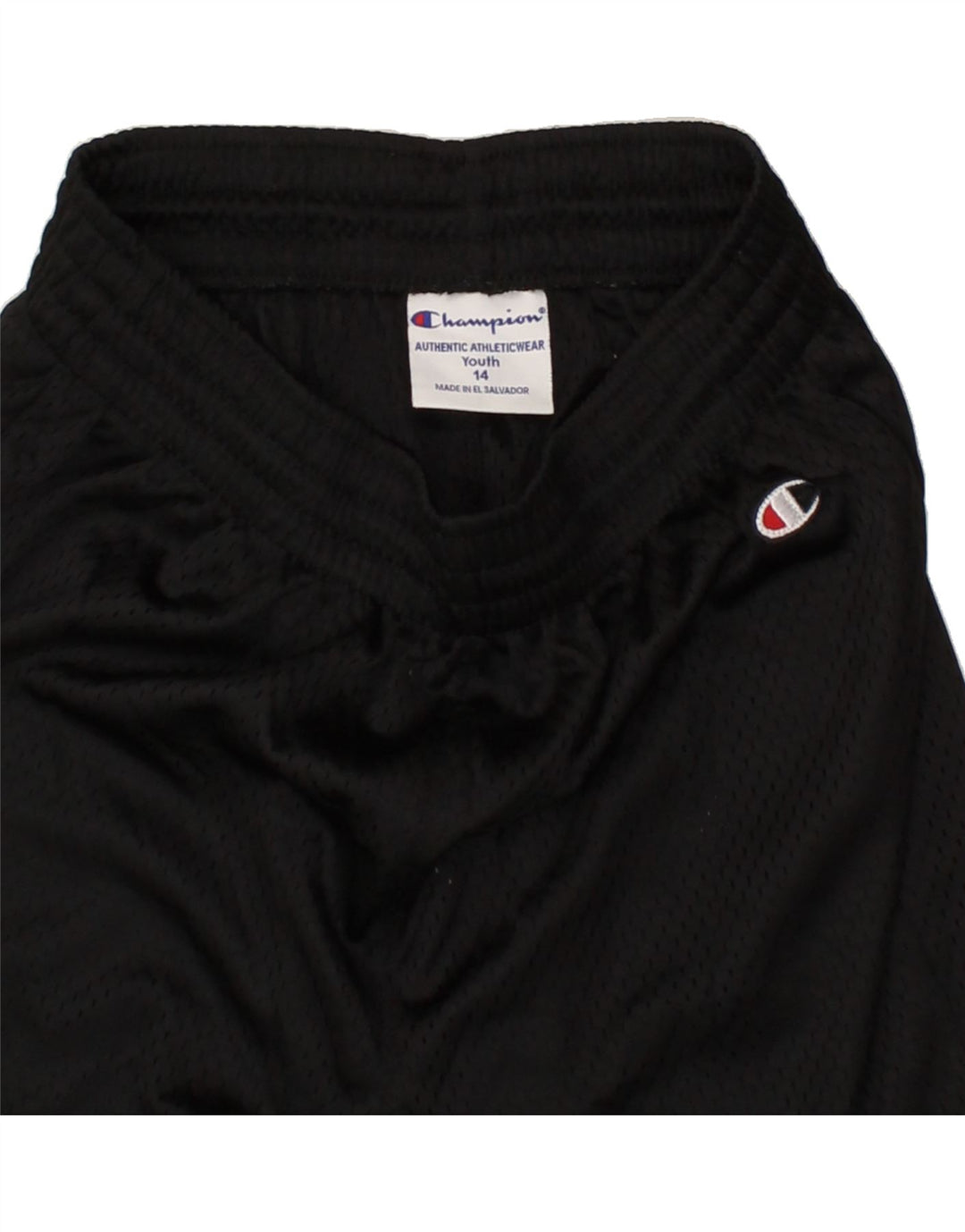 CHAMPION Boys Sport Shorts 13-14 Years  Black Polyester Vintage Champion and Second-Hand Champion from Messina Hembry 