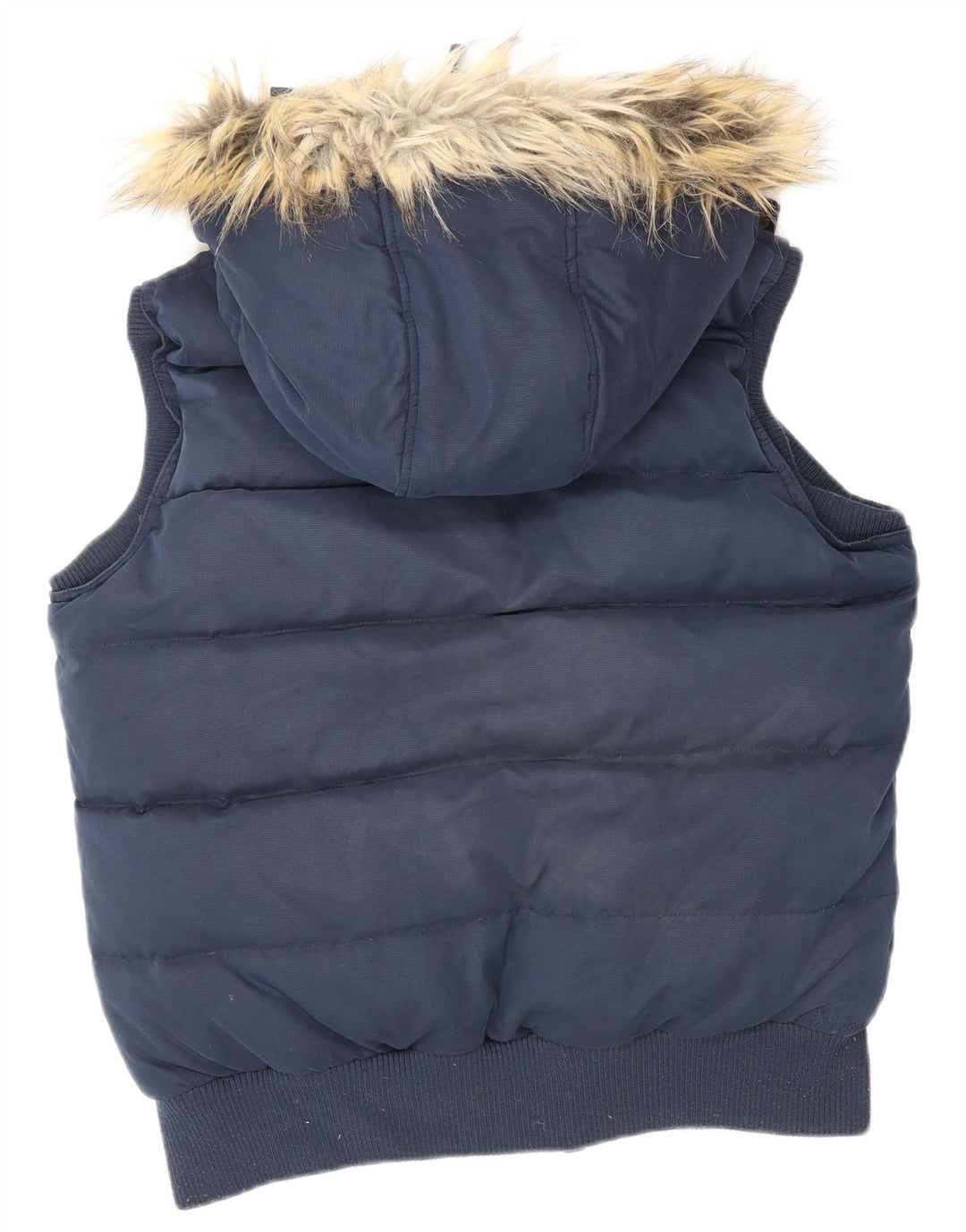 Fat Face Γυναικεία κουκούλα με επένδυση Gilet UK 12 Medium Navy Blue Polyester