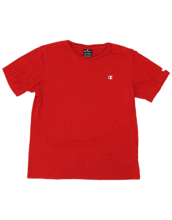 Champion Boys T-Shirt Top 15-16 Years 2XL Red Cotton
