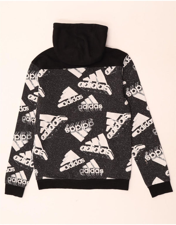 Ανδρικό γραφικό κουκούλα Adidas Small Black Colourblock Βαμβακερό