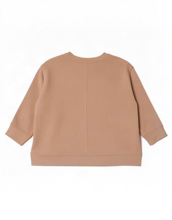 Zara Γυναικεία φούτερ με μανίκια 3/4 Jumper UK 14 Medium Beige