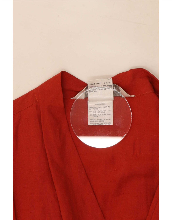 Max Mara Γυναικείο Φόρεμα Wrap UK 12 Medium Red Len