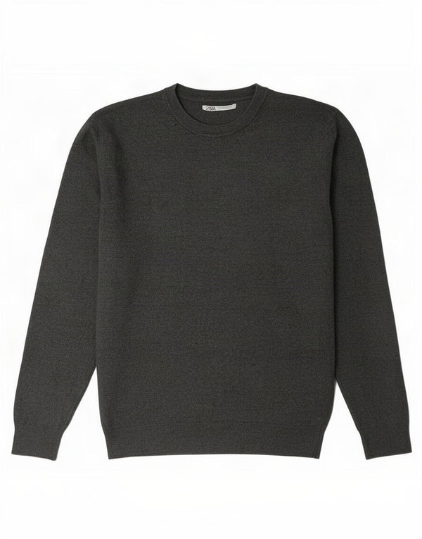 Ανδρικό πουλόβερ Zara Crew Neck Jumper Medium Grey