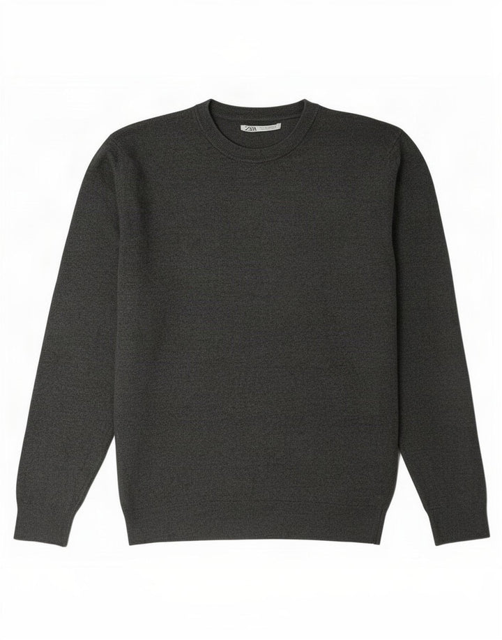 Ανδρικό πουλόβερ Zara Crew Neck Jumper Medium Grey