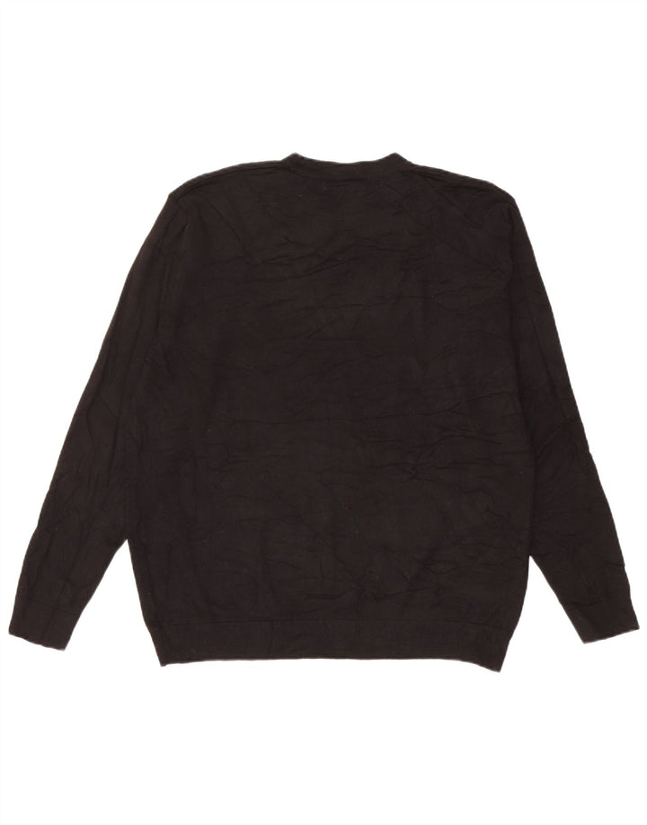 Ανδρικό πουλόβερ Zara Crew Neck Jumper Μικρή μαύρη βισκόζη