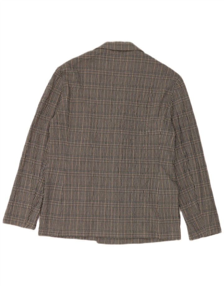 Zara Ανδρικό σακάκι με διπλό στήθος UK 38 Medium Black Check Cotton