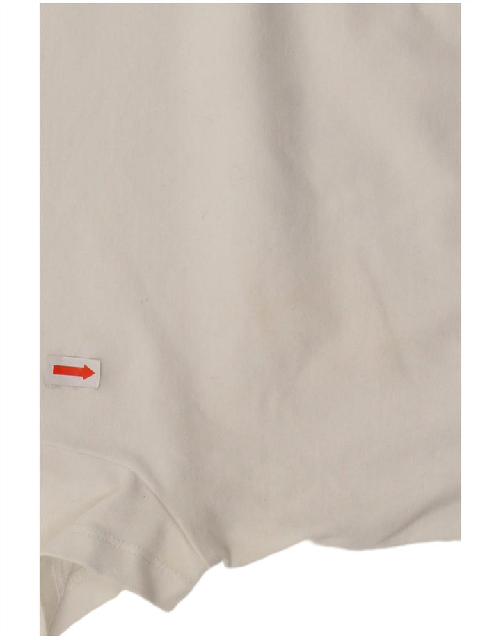 MASSIMO DUTTI Γυναικείο T-Shirt Top UK 8 Small White Βαμβακερό