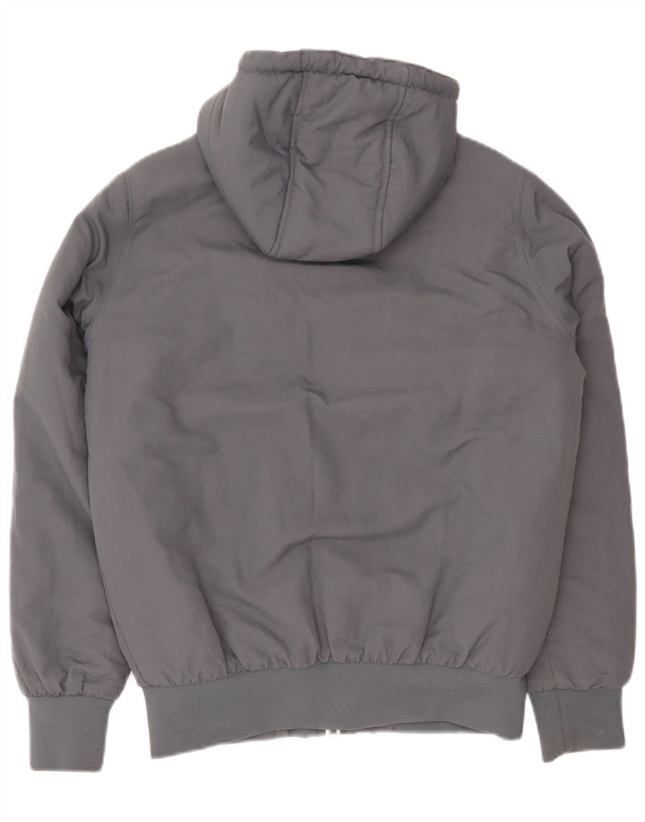 Champion Mens Hooded Bomber Jacket UK 36 Small Grey