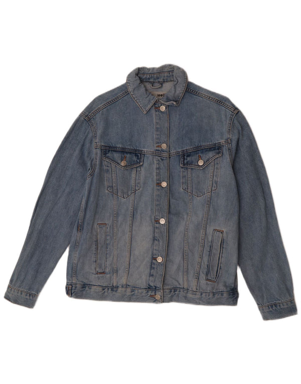 Topshop Γυναικείο Τζιν Μπουφάν UK 10 Small Blue Cotton