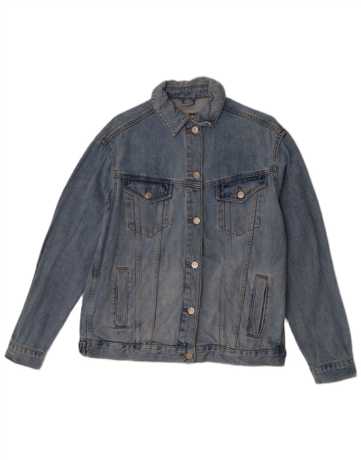 Topshop Γυναικείο Τζιν Μπουφάν UK 10 Small Blue Cotton