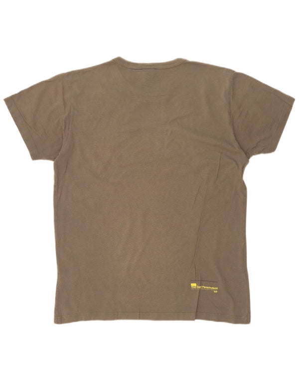 Ανδρικό γραφικό T-shirt Diesel Top Medium Khaki Colourblock Βαμβακερό