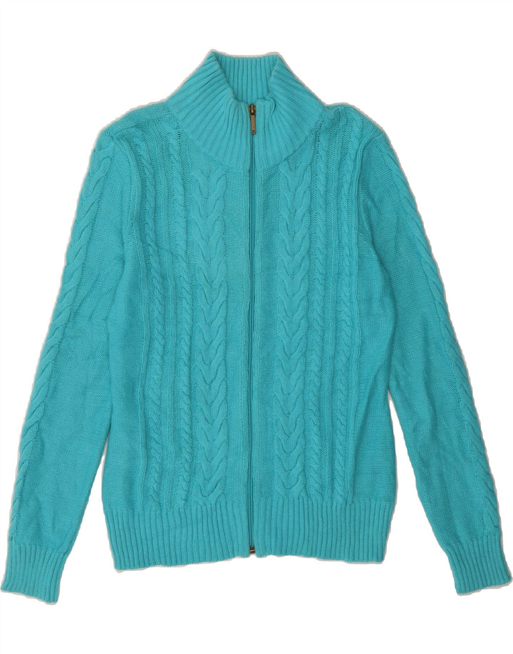 CHAPS Womens Cardigan Sweater UK 10 Small Blue Cotton Vintage Chaps and Second-Hand Chaps from Messina Hembry 