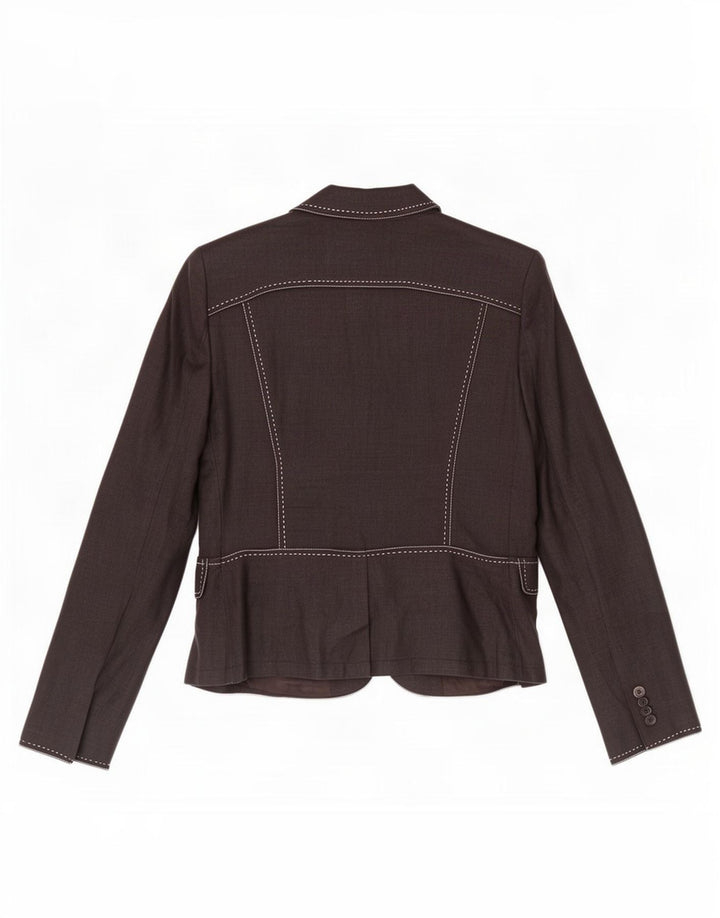Zara Γυναικείο τζάκετ μπλέιζερ με 2 κουμπιά EU 40 Medium Black Ramie