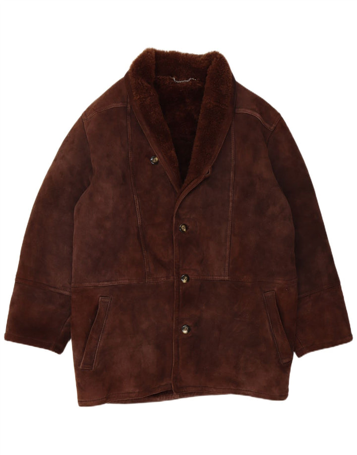 Vintage Ανδρικό Shearling Jacket IT 52 XL Καφέ