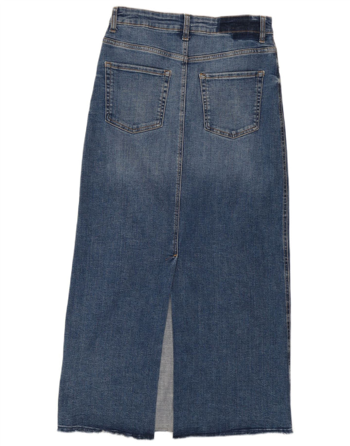 Zara Γυναικεία Maxi Ψηλόμεση Τζιν Φούστα Medium W28 Μπλε