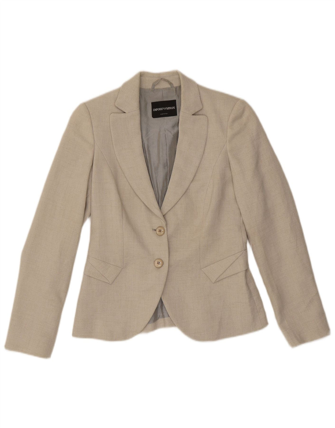 Emporio Armani Γυναικείο τζάκετ με 2 κουμπιά μπλέιζερ IT 40 Small Grey Polyester