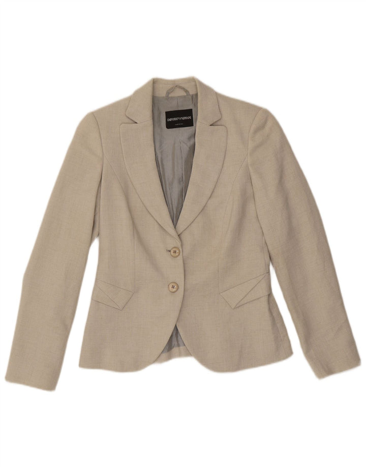 Emporio Armani Γυναικείο τζάκετ με 2 κουμπιά μπλέιζερ IT 40 Small Grey Polyester