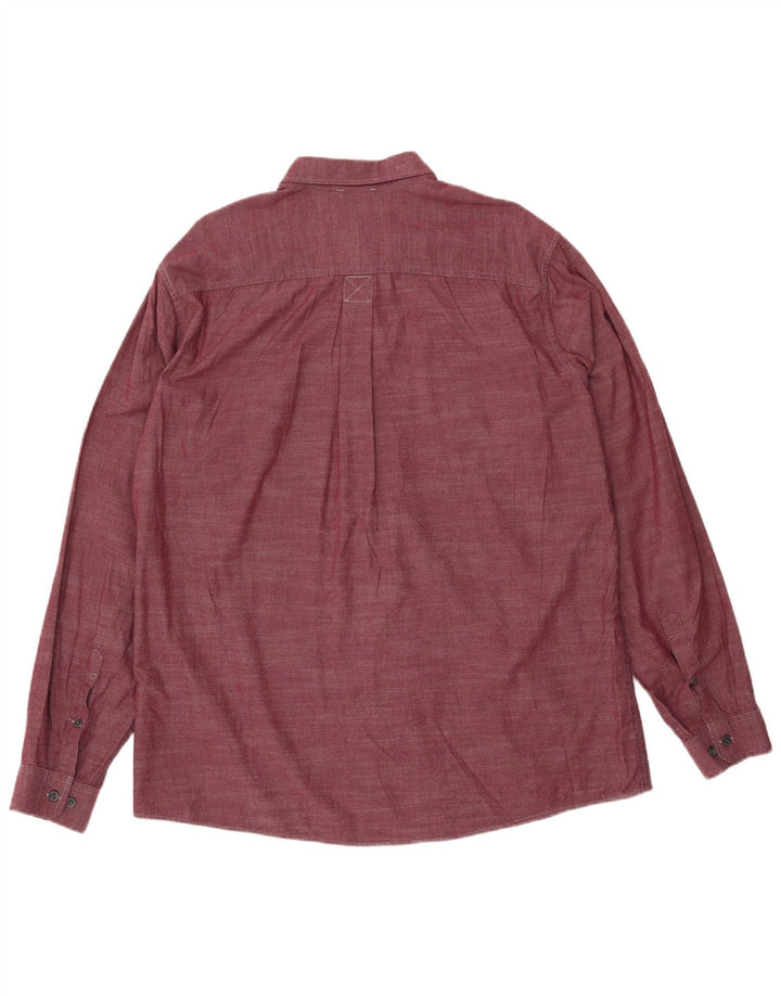EDDIE BAUER Ανδρικό ψηλό κλασικό πουκάμισο XL μπορντό