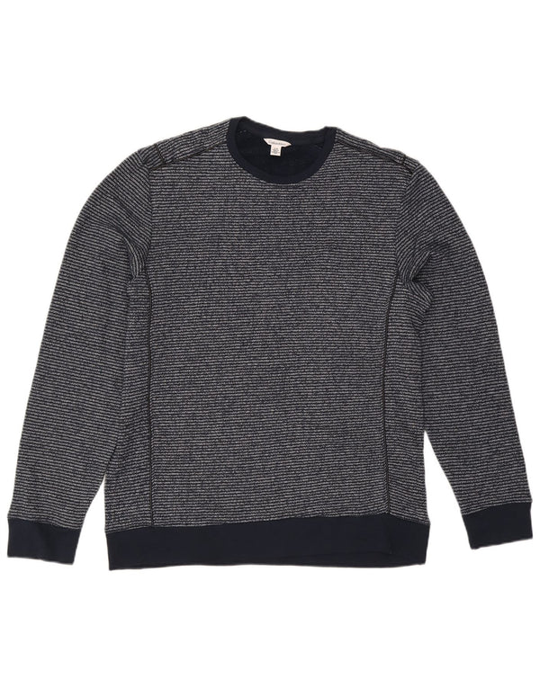 Ανδρικό φούτερ Calvin Klein Jumper Large Navy Blue Pinstripe Βαμβακερό