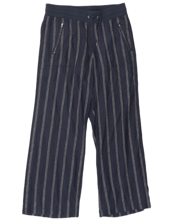 Γυναικεία αθλητική φόρμα Athleta Παντελόνι US 8 Medium Navy Blue ριγέ λινό