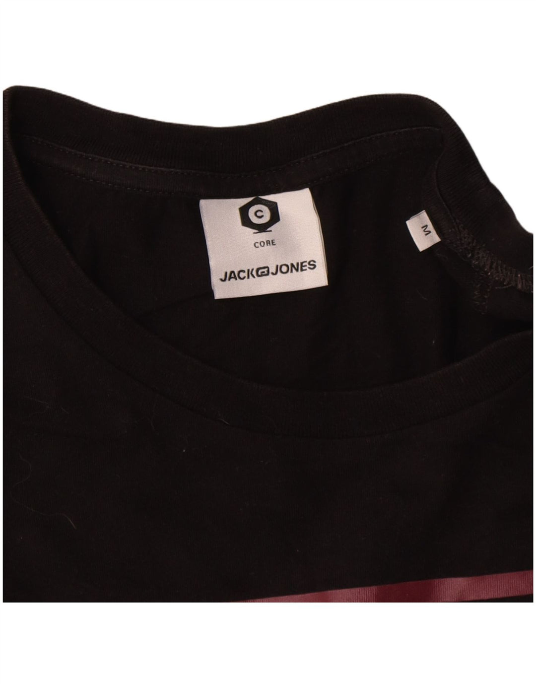 Jack & Jones Ανδρικό γραφικό T-Shirt Top Μεσαίο μαύρο βαμβακερό