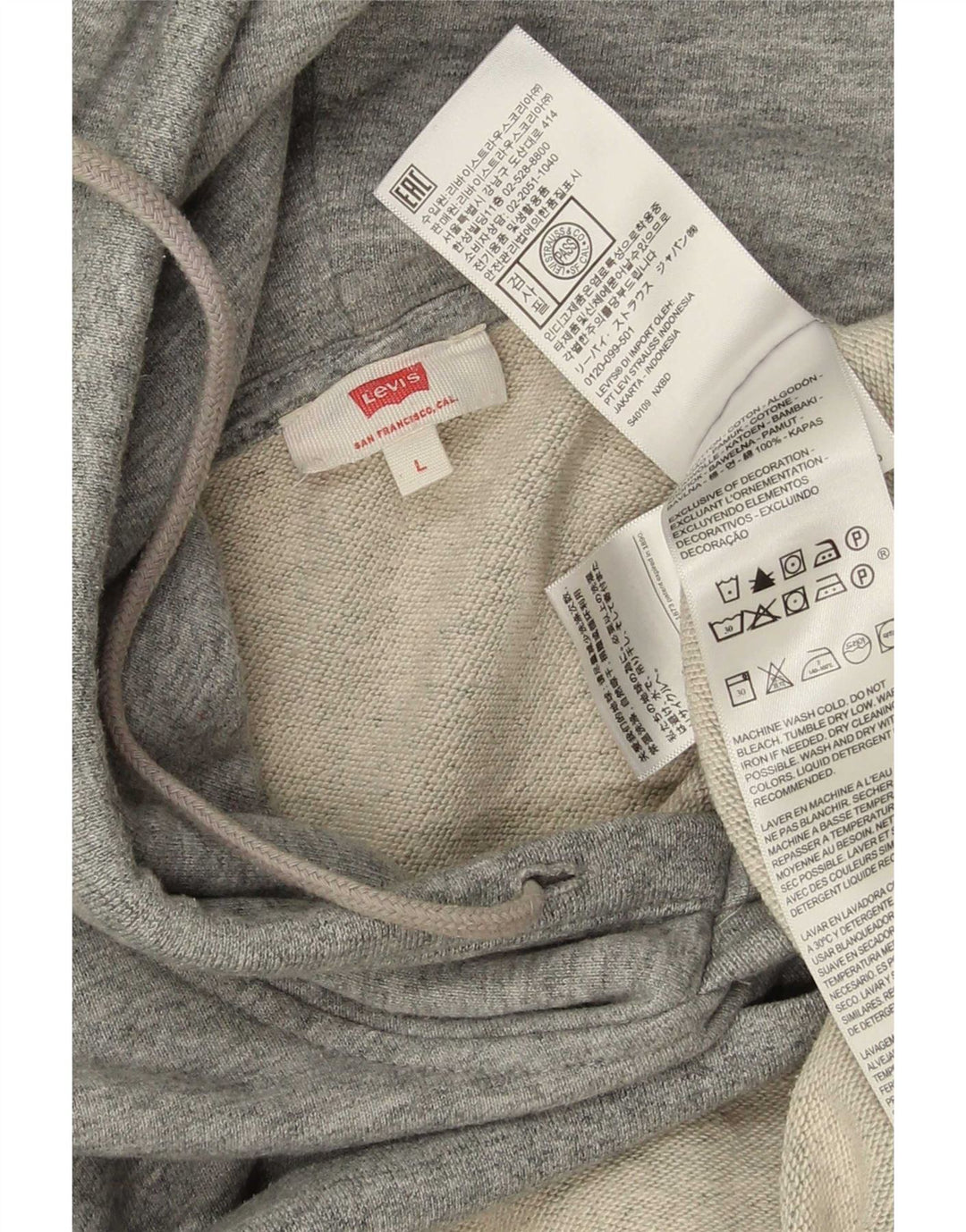 Ανδρικό κουκούλα Levi's Large Grey Flecked Cotton