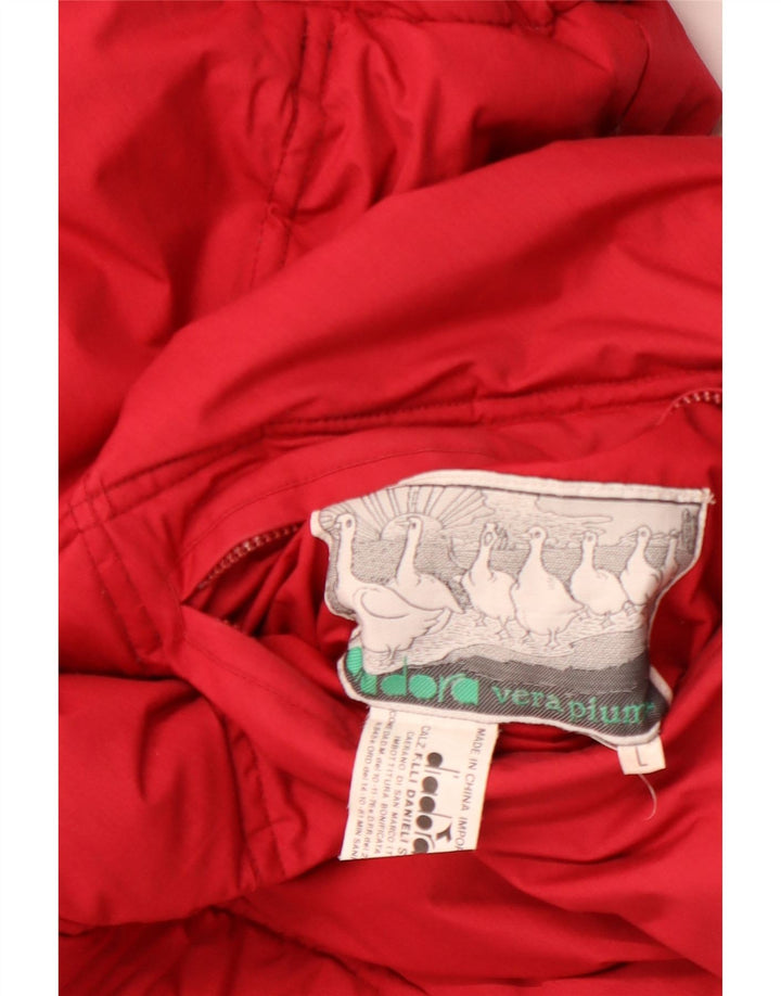 Γυναικείο μπουφάν DIADORA Loose Fit με αναστρέψιμη επένδυση UK 16 μεγάλο κόκκινο