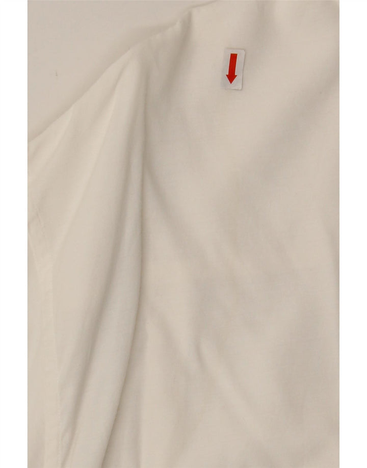 VINTAGE Mens Short Sleeve Pullover Shirt Large White Vintage Vintage and Second-Hand Vintage from Messina Hembry 