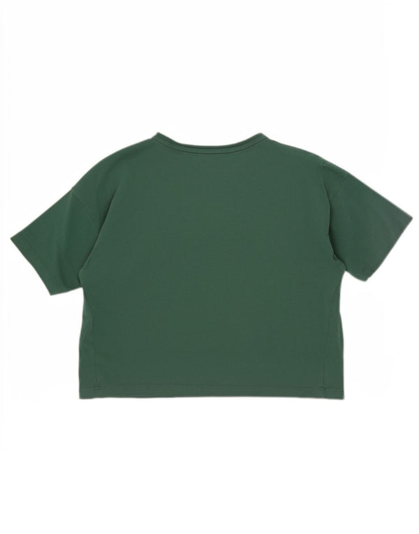Γυναικείο γραφικό μπλουζάκι Puma Loose Fit Crop Top UK 4 XS Green