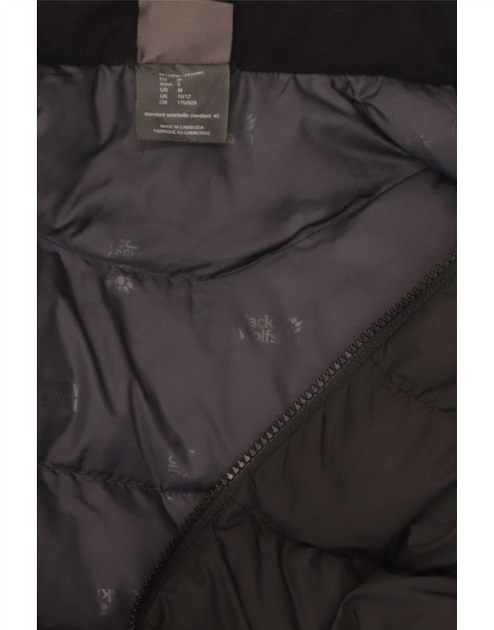 Jack Wolfskin Γυναικείο παλτό με κουκούλα με επένδυση UK 10/12 Μεσαίο μαύρο πολυεστέρα