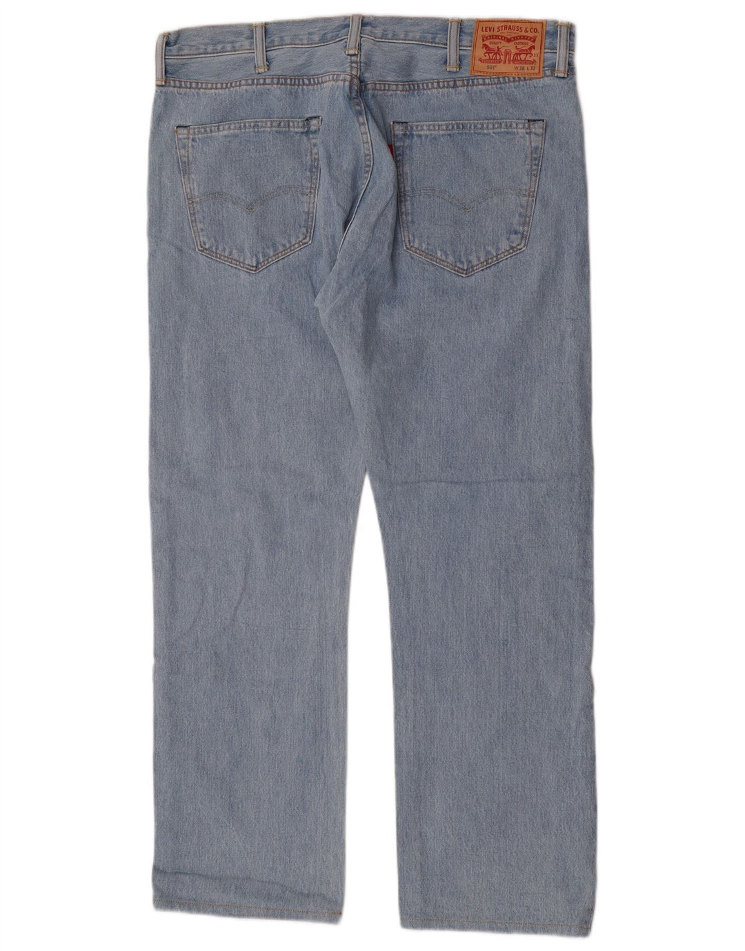 Levi's Mens 501 Straight Jeans W38 L29 Μπλε Βαμβακερό