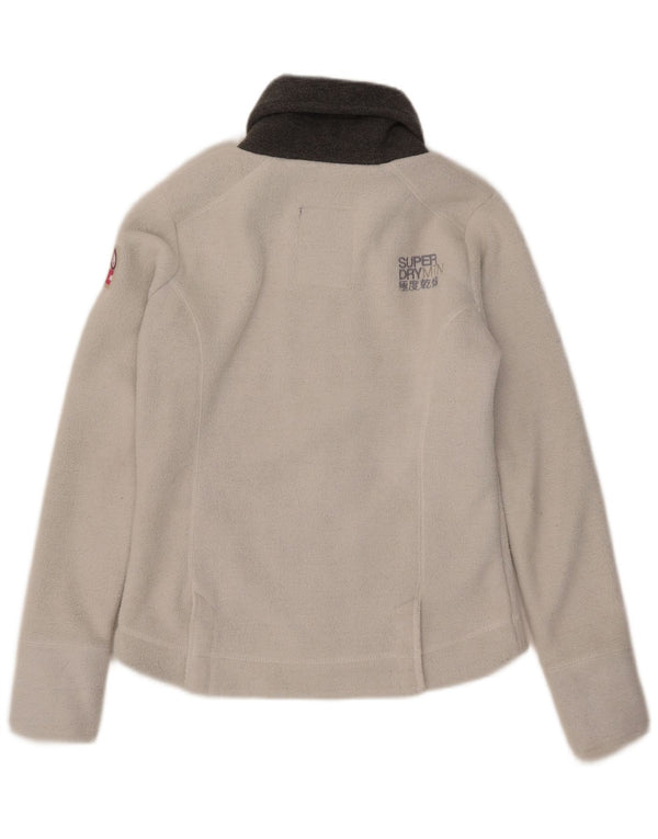 Superdry Γυναικείο Fleece Jacket UK 14 Large White Polyester
